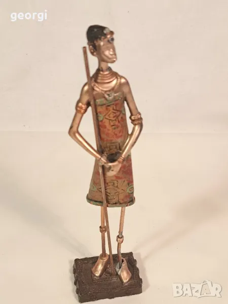 африканска фигурка масай   23/2, снимка 1