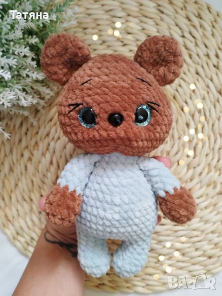 Плетено плюшено мече, снимка 1