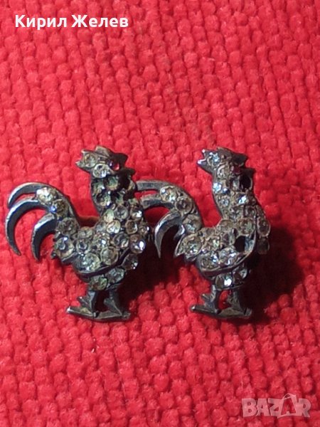 СТАРИННА СРЕБЪРНА СКЪПОЦЕННА БРОШКА ПЕТЛИ СРЕБРО 950 РЪЧНА МАЙСТОРСКА РЯДКА ИЗРАБОТКА 25147, снимка 1