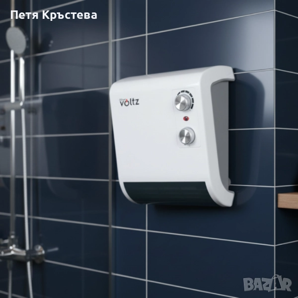 Отоплителна печка за баня Voltz OV51970J – 2000W, вентилатор, водоустойчива, снимка 1
