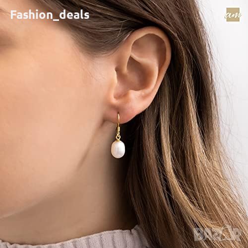 Нови Дамски сребърни обеци със сладководни перли 925 проба подарък жена, снимка 1