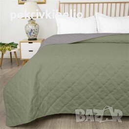 Шалте за легло, Диван АРЕНА в зелено и екрю , снимка 1