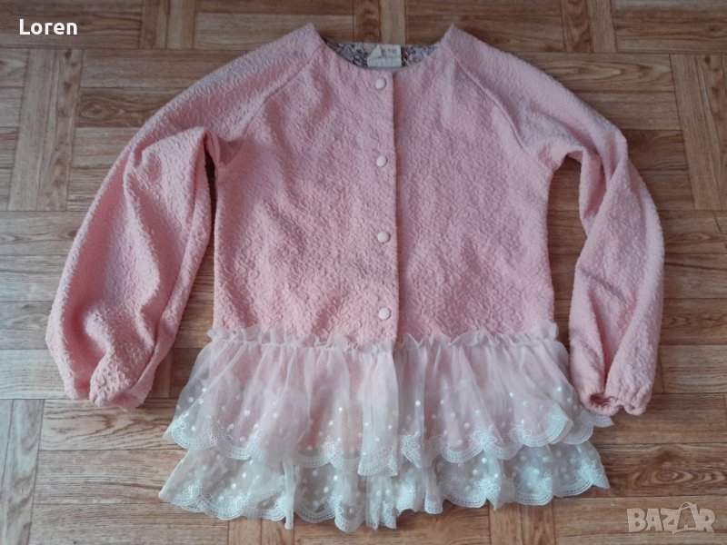 🌸Apple Smile clothing 🌸Детска красива горничка с бяла дантела и панделка, снимка 1