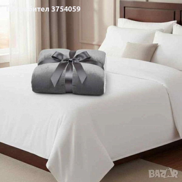 Топло и уютно дори в най-студените вечери – двустранно одеяло тип “Шерпа”, снимка 1