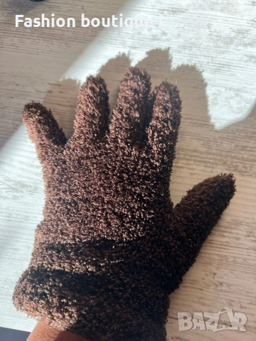 Дамски кафеви пухени ръкавици 🤎, снимка 3 - Ръкавици - 52422997