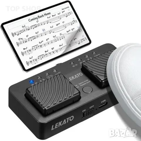 LEKATO Buletooth безжичен маркер за страници, музикален педал за обръщане на страници, снимка 7 - Слушалки и портативни колонки - 48738957