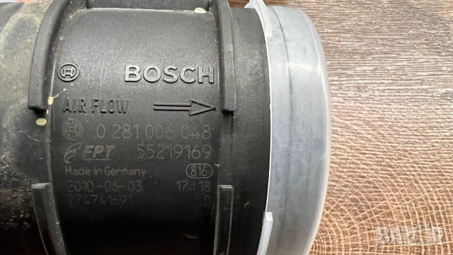 Дебитомер BOSCH за Fiat Ducato 2010 г 2.3 JTD 120 к.с. ОРИГИНАЛЕН, снимка 2 - Части - 53503318