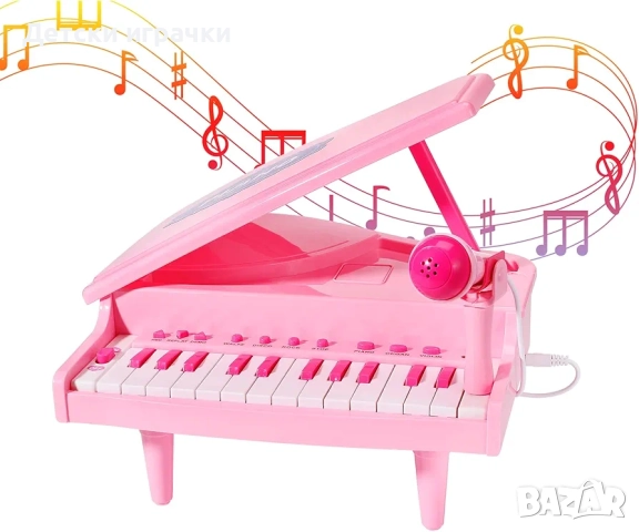 Детско пиано с микрофон, музикална играчка , снимка 2 - Музикални играчки - 52797916