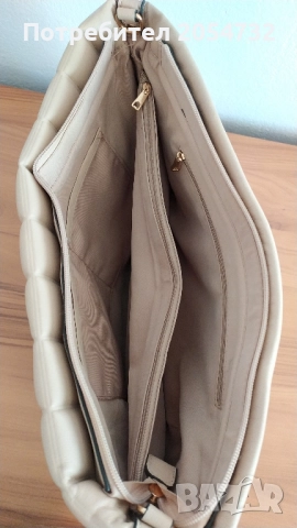 Дамска чанта в кремаво-бежов цвят, снимка 12 - Чанти - 52289302