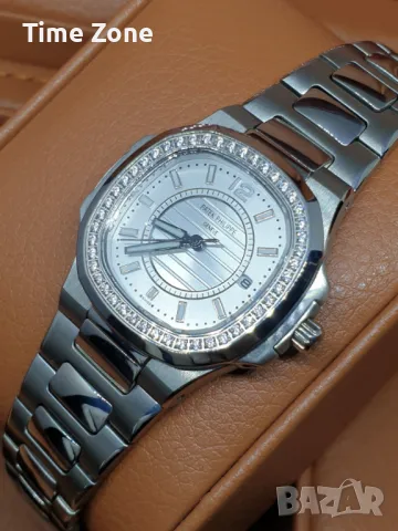 Patek Philippe Nautilus 32mm White Gold Diamond Дамски Различни Варианти, снимка 3 - Дамски - 47991324
