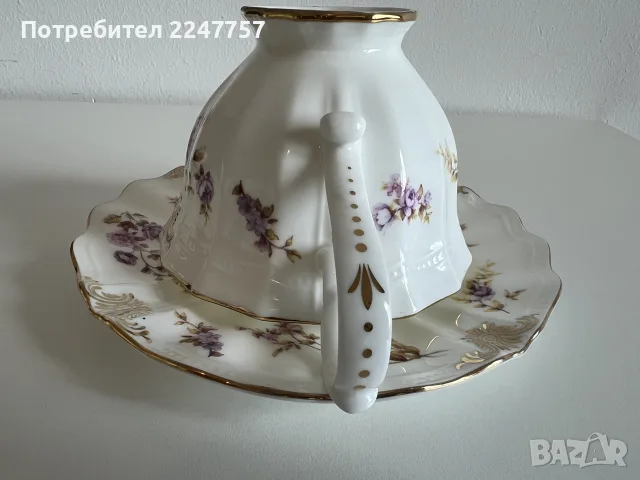 Елегантен порцеланов двоен сет за чай "SD Luxury" Bone China, снимка 3 - Антикварни и старинни предмети - 56097286