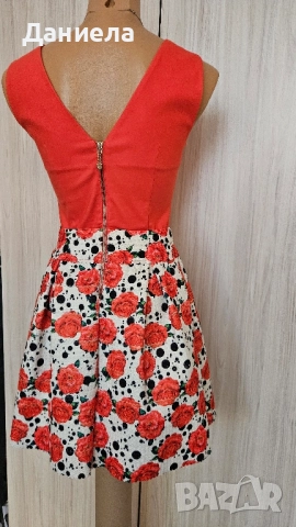 Дамска кокетна къса рокля, размер С , снимка 4 - Рокли - 52077785