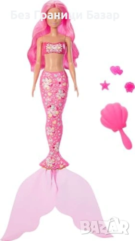 Нова Барби Barbie Color Reveal Mermaid кукла с 6 изненади и аксесоари JMW61