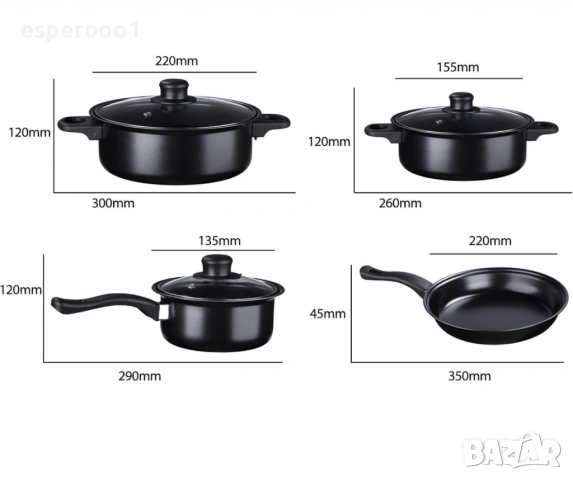 Комплект за готвене от 13 части, снимка 5 - Съдове за готвене - 53670765