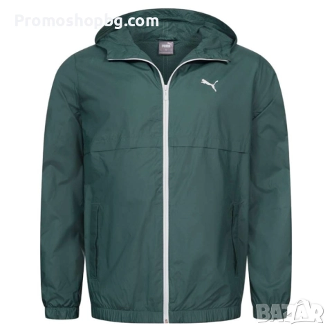 Мъжко яке PUMA Windbreaker, тъмно зелено, S размер