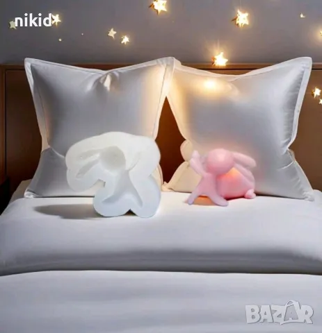 Бягащ заек силиконов молд форма фондан щоколад гипс смола, снимка 3 - Форми - 48985060