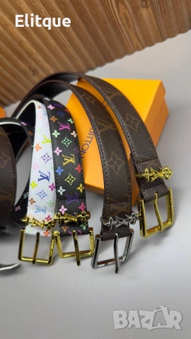 колани от естествена кожа в кутия Louis Vuitton 