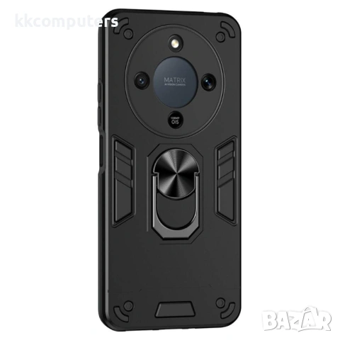 Калъф за Honor Magic8 Lite 5G - PC+TPU, с Ротационен стенд, Монтаж за Кола, 3 Цвята, Вкл. Протектор