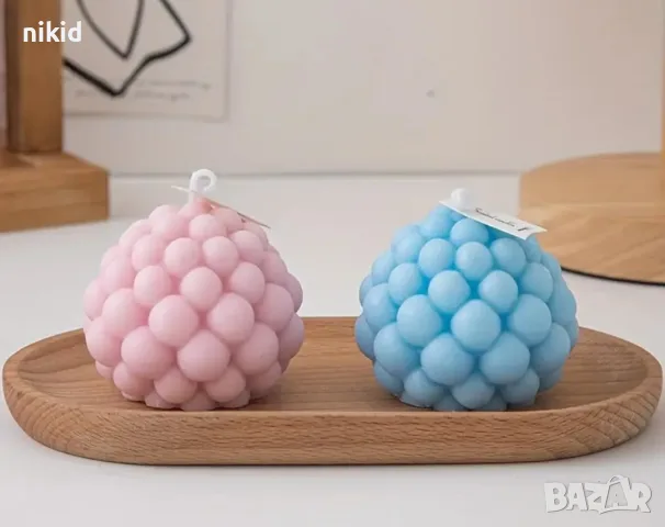 3D buble топка балончета мехури силиконов молд форма фондан шоколад гипс смола свещ, снимка 5 - Форми - 55945841