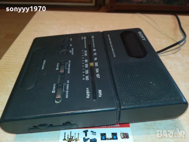 SONY ICF-C770 RADIO CLOCK MACHINE 0203221635, снимка 12 - Радиокасетофони, транзистори - 35971291