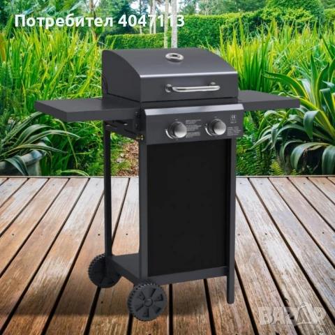 Газово барбекю Muhler с 2 горелки, 2x2.8kW, снимка 3 - Барбекюта - 51370397