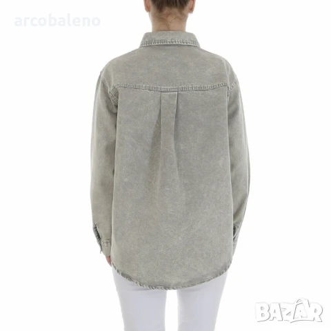 Дамска дънкова риза-яке, снимка 3 - Ризи - 51165678