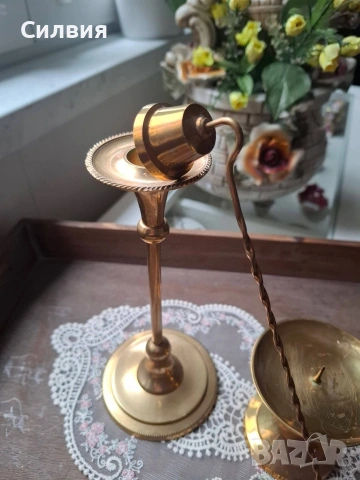 Лот свещници от месинг , снимка 3 - Антикварни и старинни предмети - 53754800
