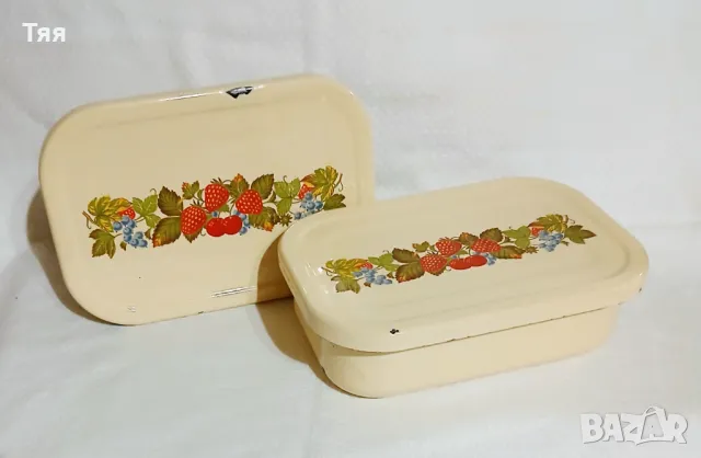 Емайлирани кутии с капак , снимка 2 - Други - 48682405