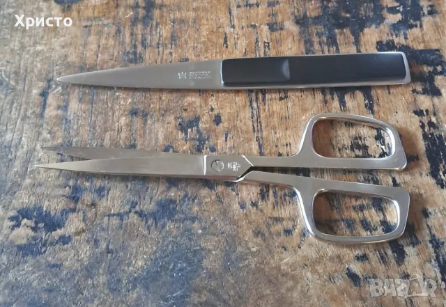 моливник с термометър, ножица и нож за писма Хенкелс Henkels Аахен дизайн, произведен в Германия, снимка 3 - Ученически пособия, канцеларски материали - 48526489