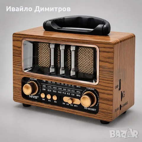 Ретро колонка с радио KTF-2015, снимка 3 - Радиокасетофони, транзистори - 56104099