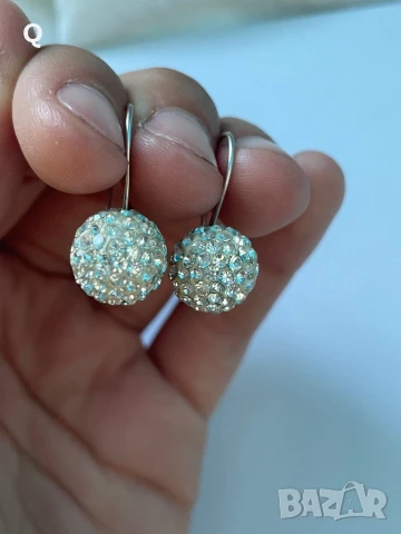 Сребърни обеци, три вида с камъчета,проба 925 (11), снимка 5 - Обеци - 50965658