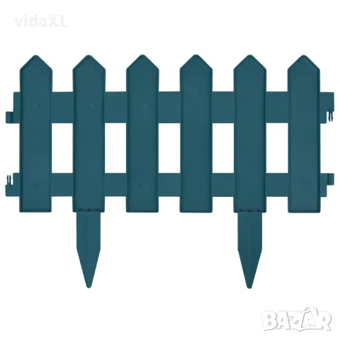 vidaXL Кантове за тревни площи, 25 бр, зелени, 10 м, PP, снимка 5 - Огради и мрежи - 56147666
