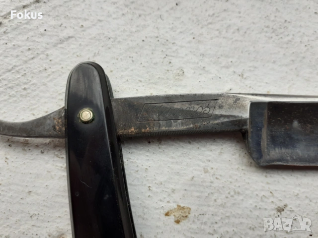 Стар колекционерски бръснач Mann & Federlein Solingen, снимка 4 - Антикварни и старинни предмети - 53498851