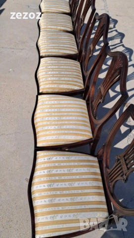 Столове 6 бр.масив махагон №023, снимка 3 - Столове - 51642229