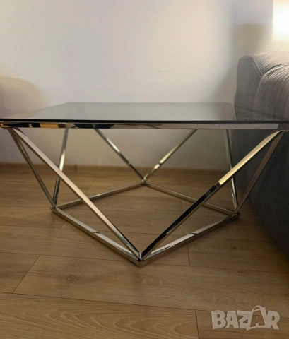 Холна маса / Кафе маса (стъкло и метал)