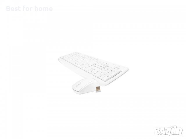 Комбинирана безжична клавиатура и мишка Bornd M610 (бяла), снимка 3 - Клавиатури и мишки - 40000428