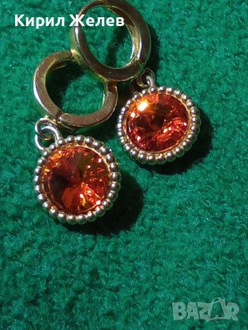 СКЪПОЦЕННИ БУТИКОВИ СРЕБЪРНИ с ПОЗЛАТА АРТ ОБЕЦИ СРЕБРО 925 с ЮВЕЛИРНО ФАСЕТИРАН ЦИТРИН 32498, снимка 4 - Обеци - 38323681