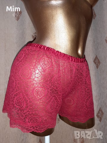 Intimissimi  L Червен еластичен дантелен боксер, снимка 5 - Бельо - 39300022