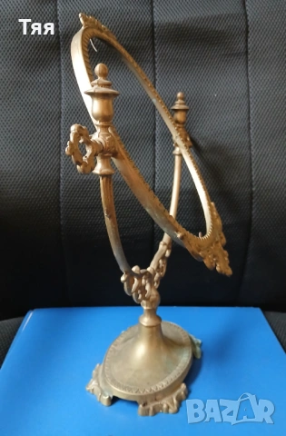 Бронзова стойка за огледало , снимка 4 - Антикварни и старинни предмети - 53284410