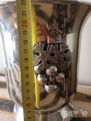 Посребрена шампаниера стил арт деко, снимка 2 - Други ценни предмети - 50937928