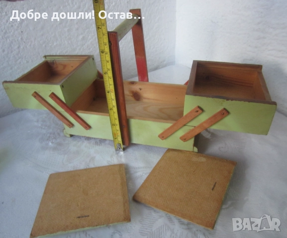 Кутии: кутия кръгла дърво и сгъваема зелена кутия  - акордеон с чекмеджета, снимка 13 - Други - 31812531