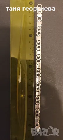 мъжка сребърна гривна , снимка 2 - Гривни - 48489986