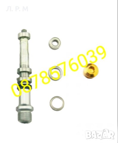 Комплект алуминиеви педали за Велосипед неплъзгащи се, троен лагер, червени, снимка 5 - Велосипеди - 41789228