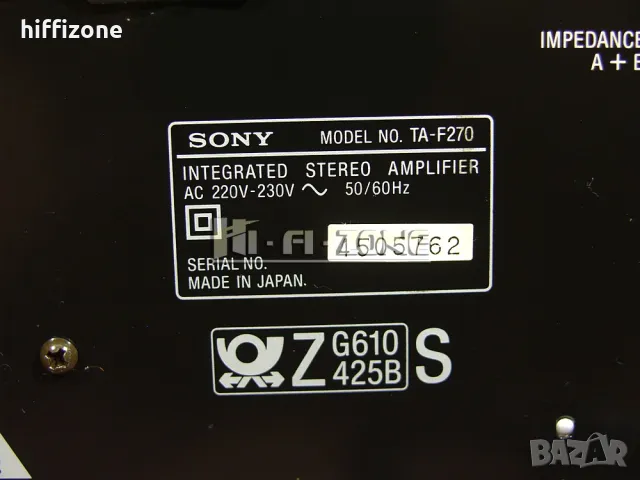Усилвател  Sony ta-f270 /3 , снимка 9 - Ресийвъри, усилватели, смесителни пултове - 47997732