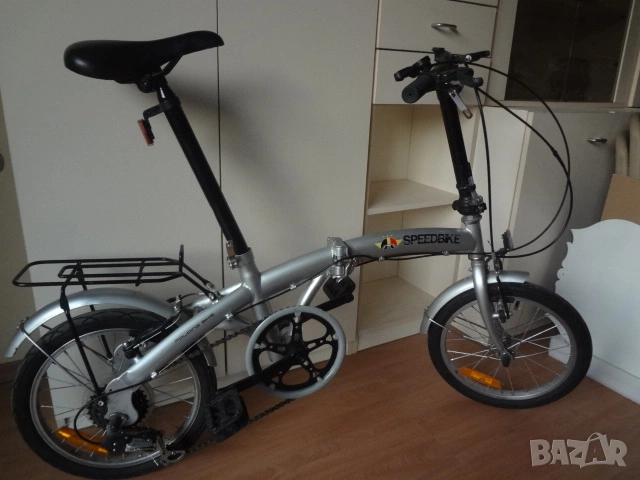 Сгъваем компактен велосипед 16 инча със 6 скорости, снимка 2 - Велосипеди - 53773749