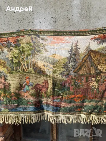 Стар ковьор Червената Шапчица,покривка за стена #3, снимка 4 - Антикварни и старинни предмети - 49764766