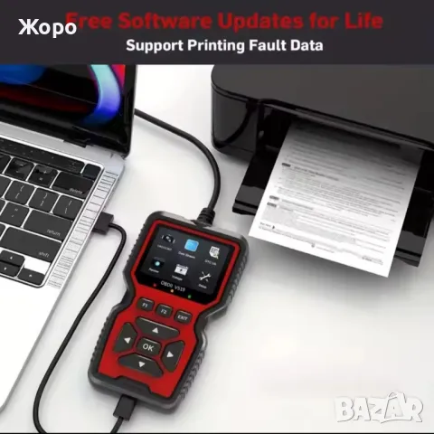 Автомобилен Диагностичен инструмент Скенер за кодове и грешки на двигателя OBDII-V519, снимка 11 - Аксесоари и консумативи - 49411398