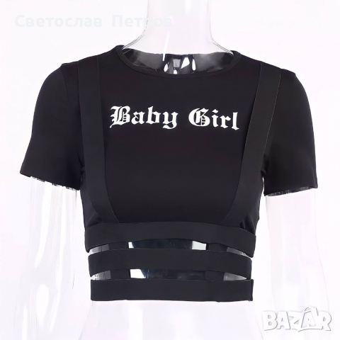 Baby Girl Crop Top Тениска , снимка 1 - Тениски - 36276577