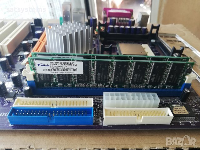 Дънна платка ECS 848P-A REV:2.0A Socket 478 CPU+FAN+RAM, снимка 5 - Дънни платки - 42471556