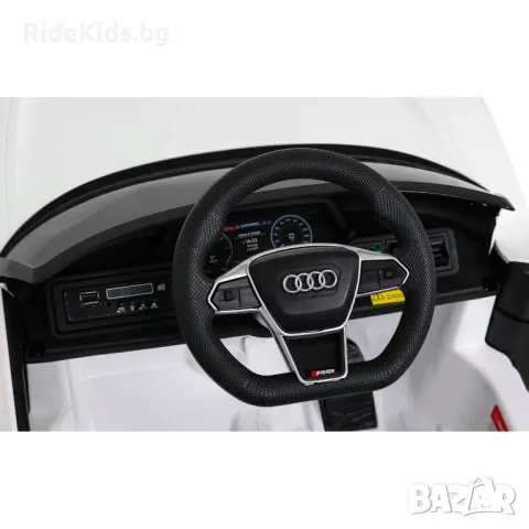 Audi RS E-Tron GT 12V – Детска акумулаторна кола, Бял, EVA гуми, снимка 13 - Детски велосипеди, триколки и коли - 50419759
